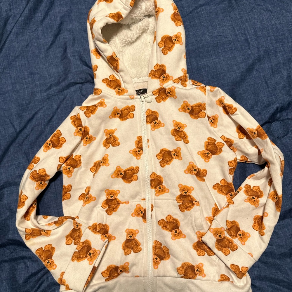 Teddy bear, fluffy girls sweater